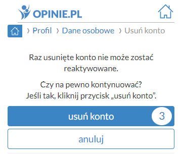 jak usunac konto pampers