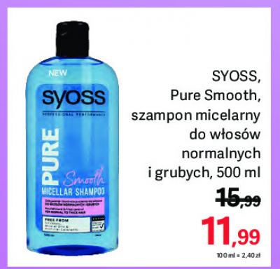 syoss pure fresh szampon micelarny do włosów normalnych