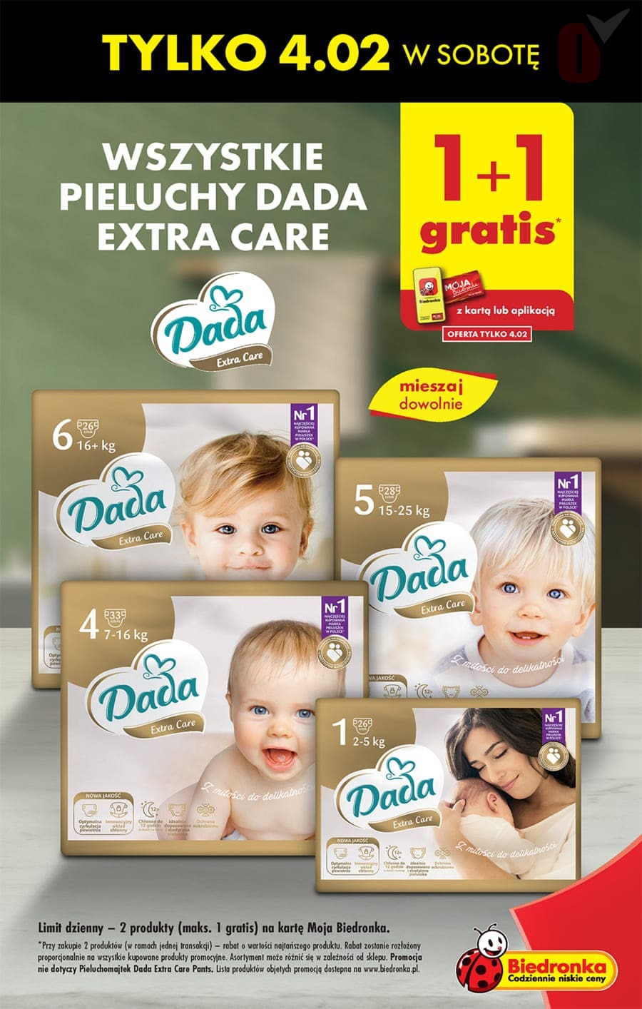 biedronka pieluchy dada 1