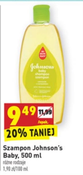 johnsons baby szampon 500 ml biedronka