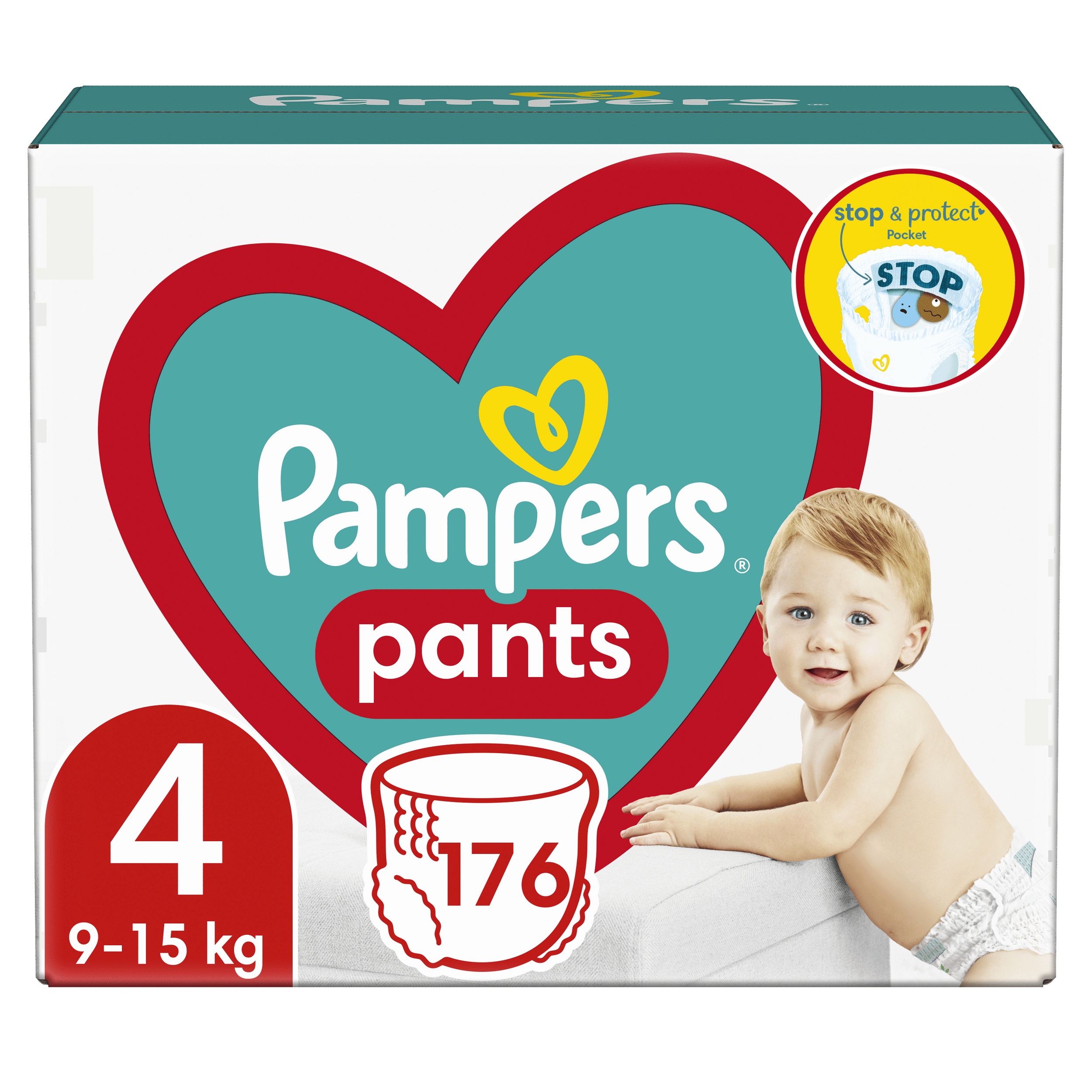 pampers pieluchomajtki pants zapas 4 maxi 176 szt