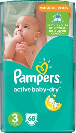 pampers active baby dry 3 68 sztuk