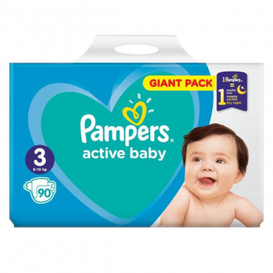 pampers active baby pieluchy 3 midi 42 szt pieluszki