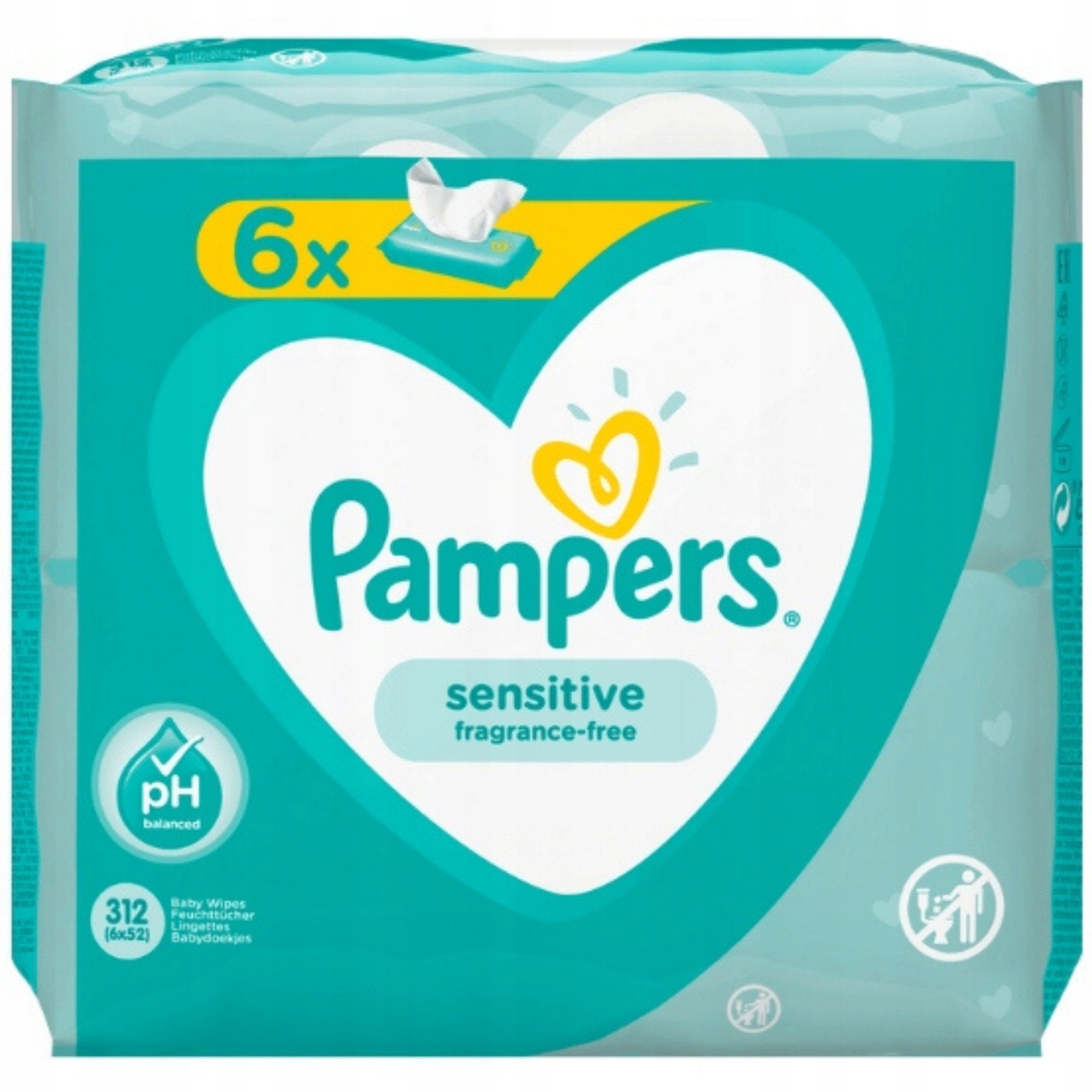 chusteczki pampers 6x