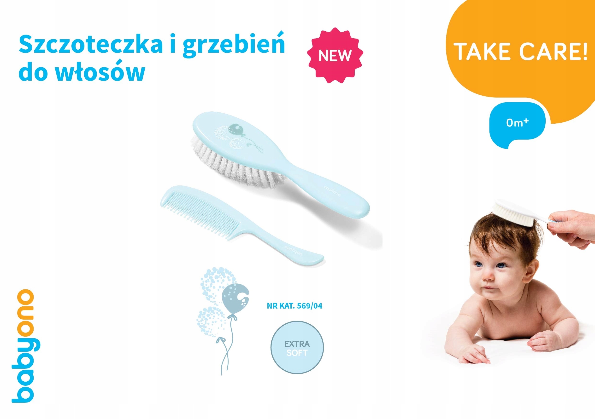 BabyOno 569/04 Szczotka do włosów dla dzieci