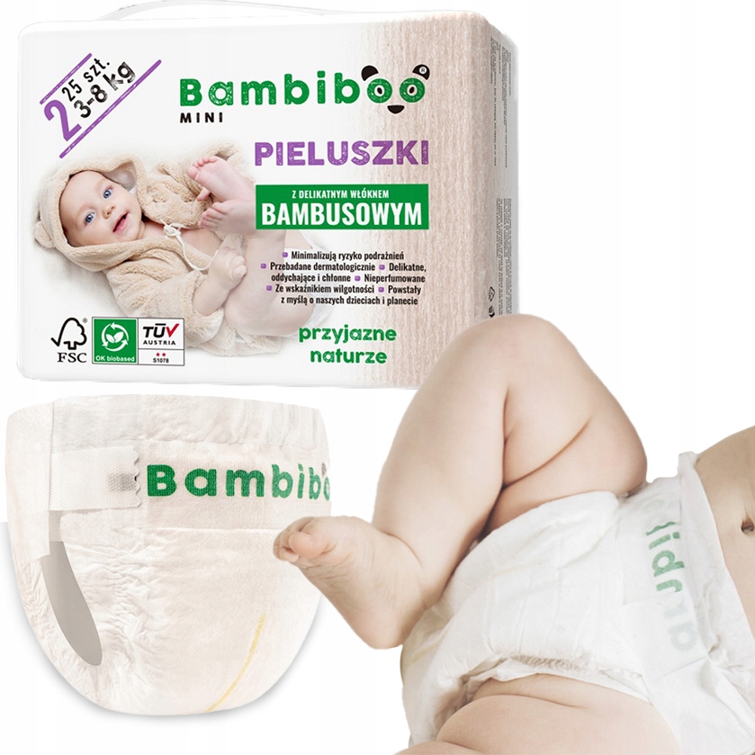 bambiboo rozm 2 pieluchy