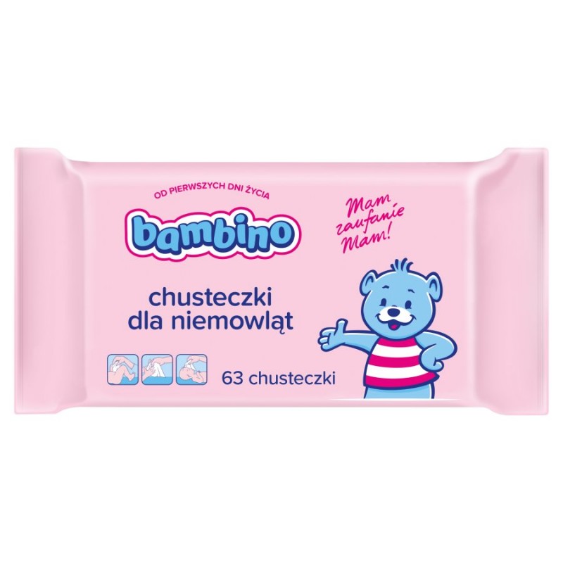 bambino chusteczki nawilżane dla dzieci 7 x 63szt