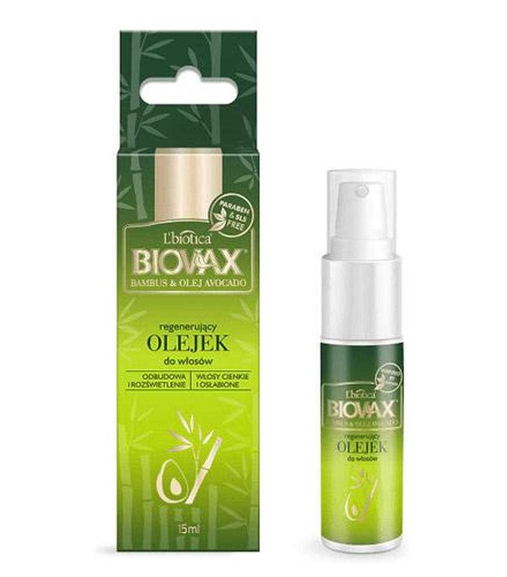 biovax elixir bambus olej avocado olejek do włosów