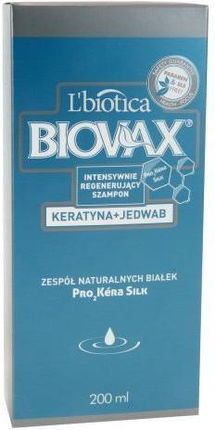 biovax intensywnie regenerujący szampon keratyna jedwab 200ml