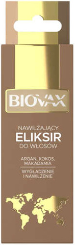 biovax olejek do włosów eliksir argan makadamia kokos