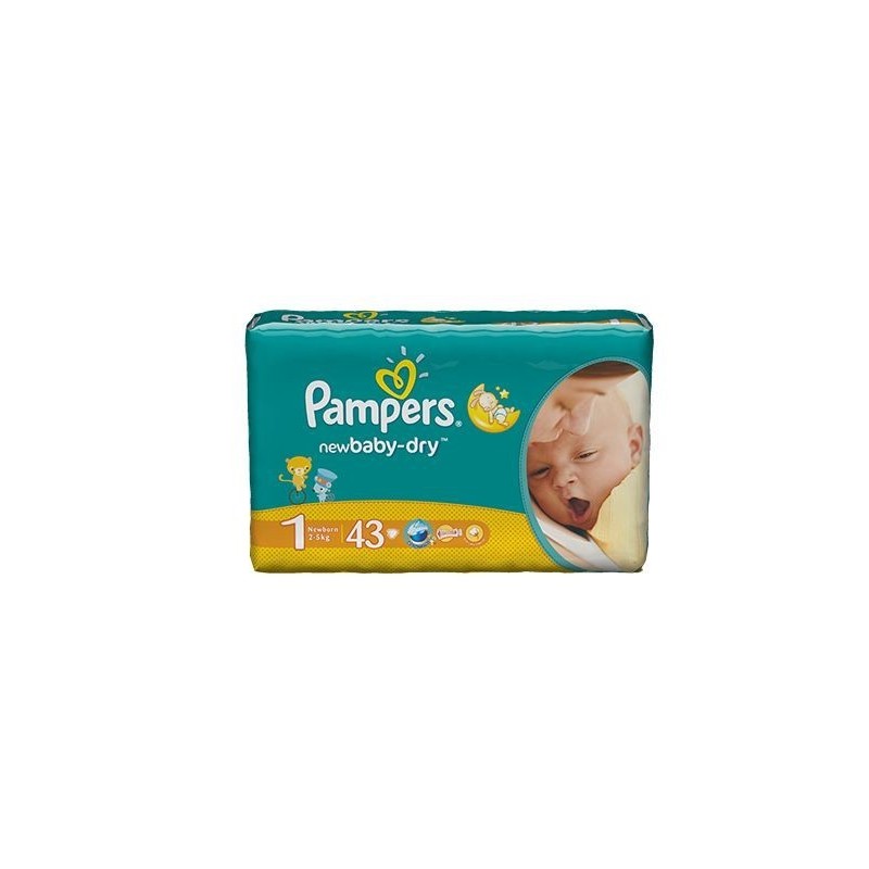 pieluchy pampers new baby dry 1 newborn 2-5 kg 43