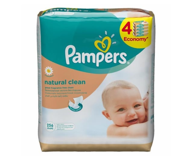 pampers natural clean chusteczki nawilżane 64 szt