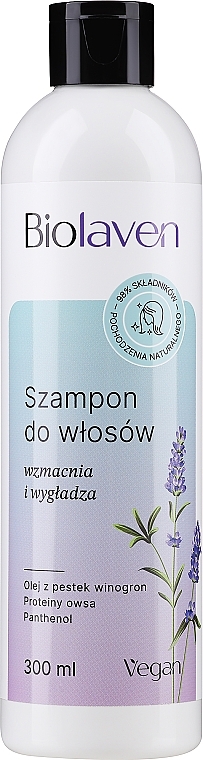biolaven organic wzmacniający naturalny szampon do włosów z lawendą
