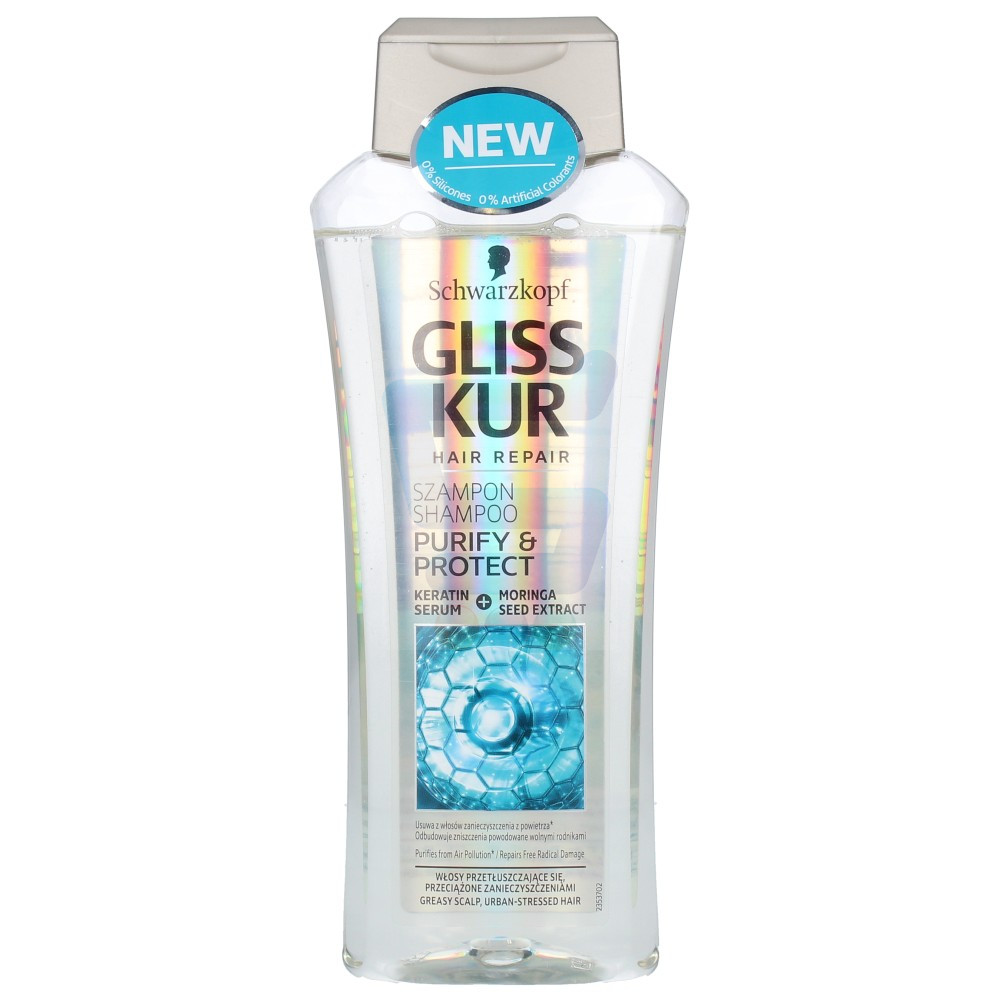 gliss purify&protect szampon włosy przetłuszczające się 400ml