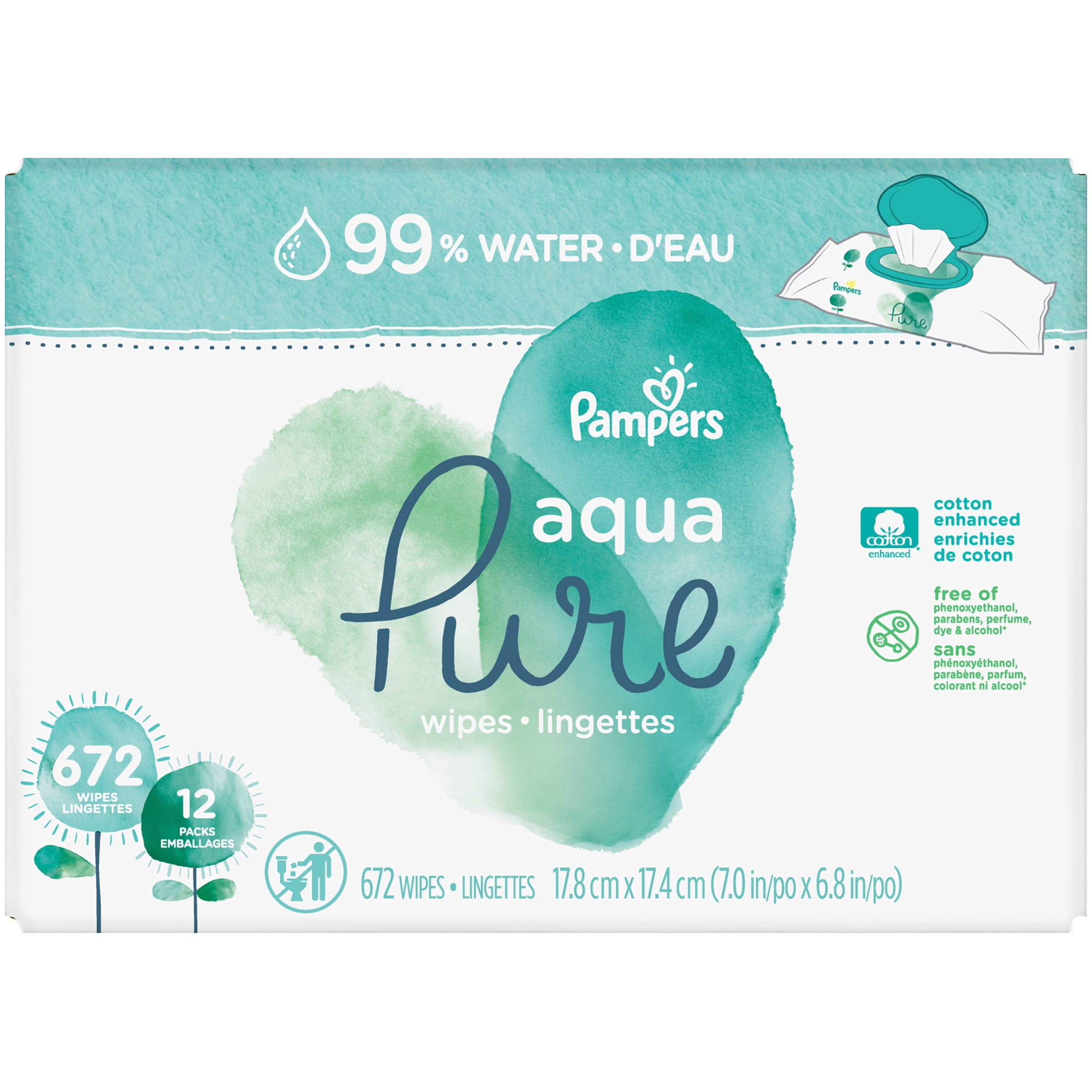 pampers aqua pure wipes 12 pack