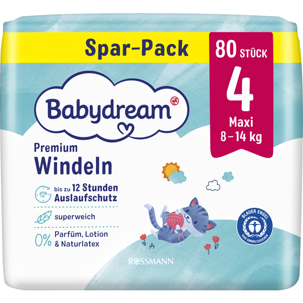 rossmann babydream pieluchy 4 maxi 8-14 kg