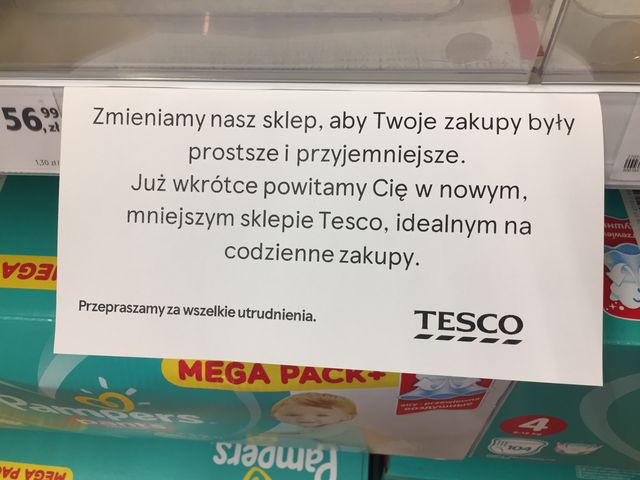 nowe pieluchy tesco