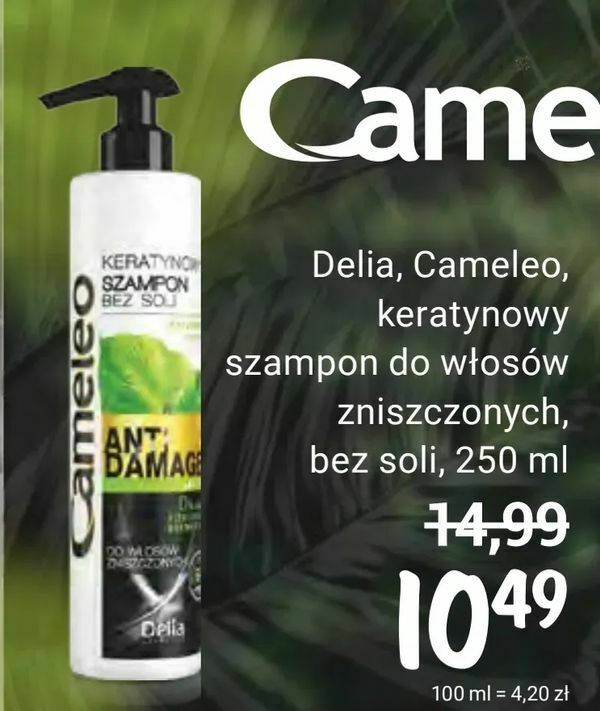 cameleo szampon po keratynowym prostowaniu rossmann