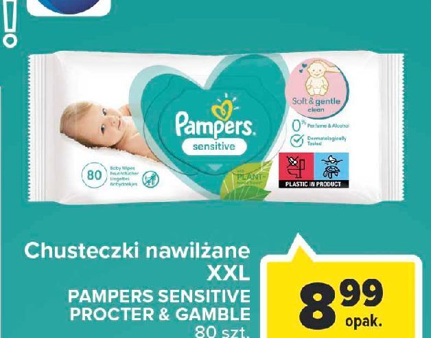 carrefour chusteczki nawilżane pampers sensitive cena