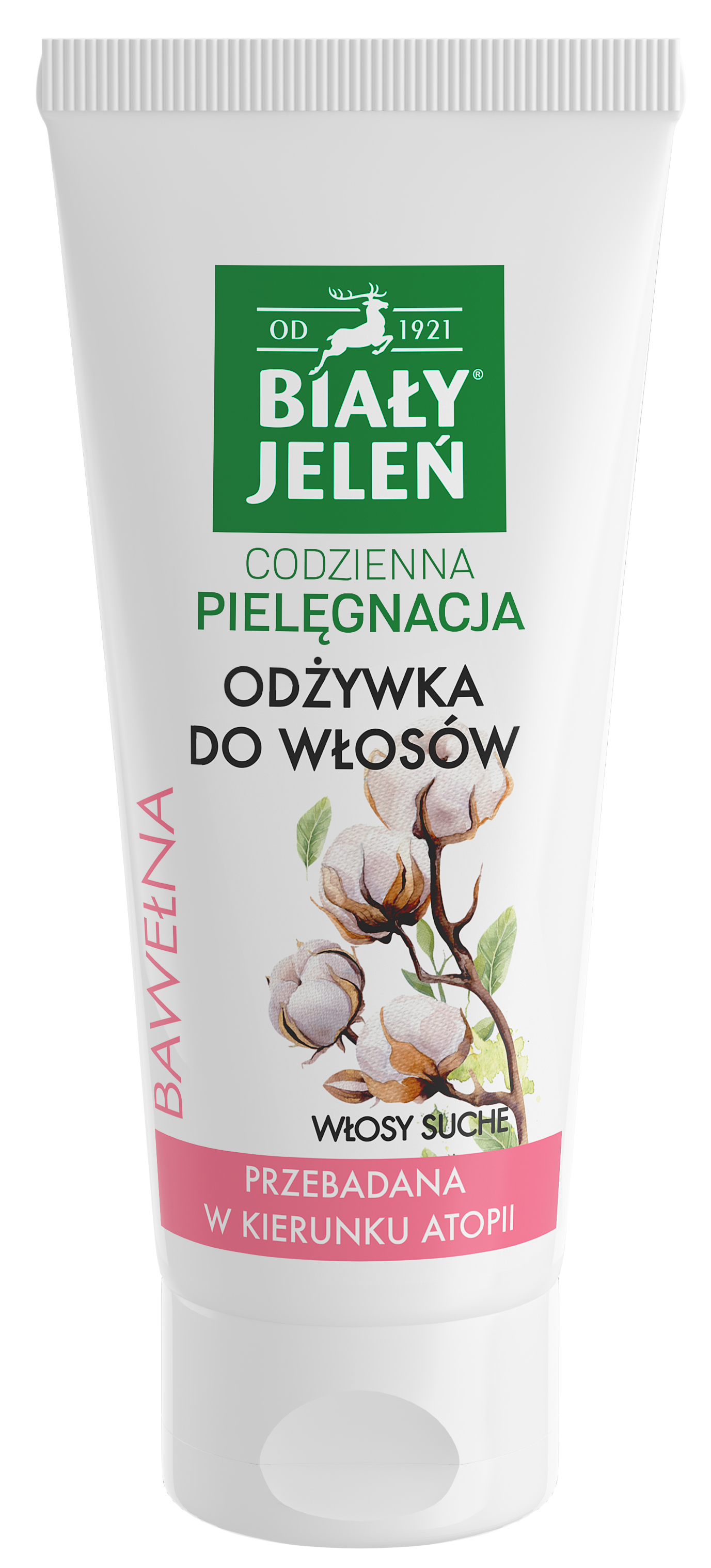 biały jeleń hipoalergiczna odżywka do włosów z czystą bawełną