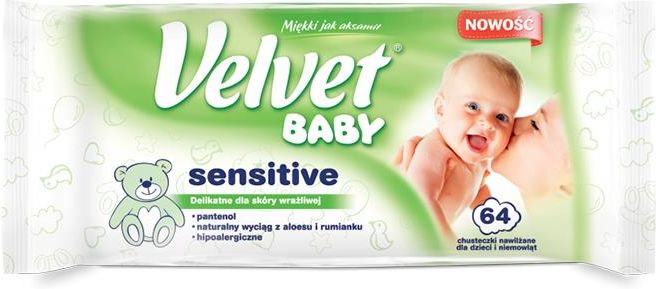 velvet chusteczki nawilżane velvet baby sensitive sklad