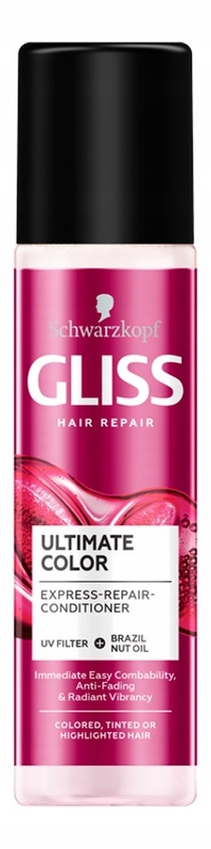 gliss kur hair repair odżywka ekspresowa do włosów ultimate color