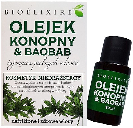 olejek z konopii do włosów hemp