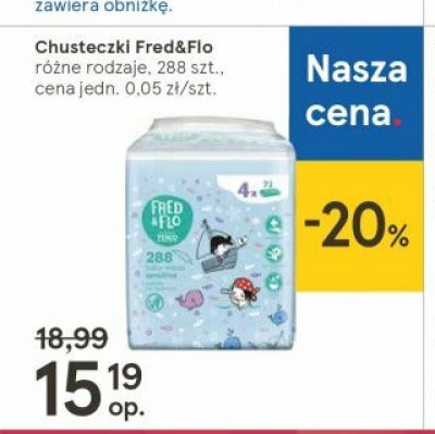 chusteczki nawilżane fred fred&flo