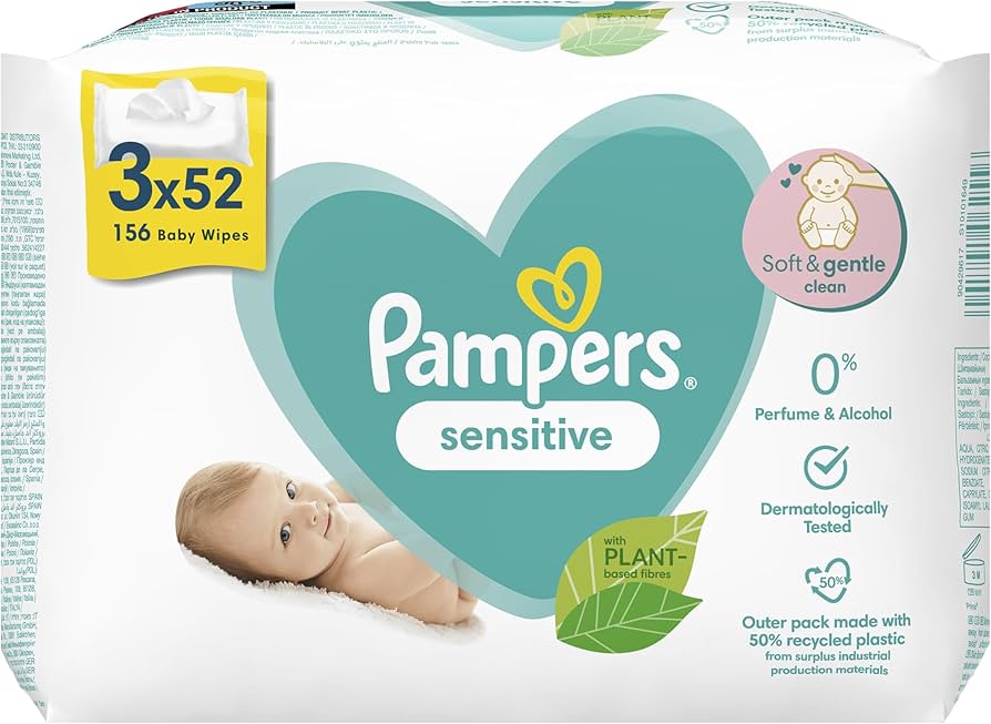 chusteczki nawilżane pampers sensitive 5x56