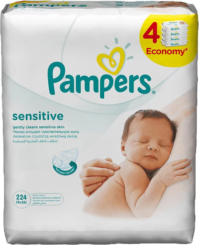 chusteczki pampers sensitive 4x56