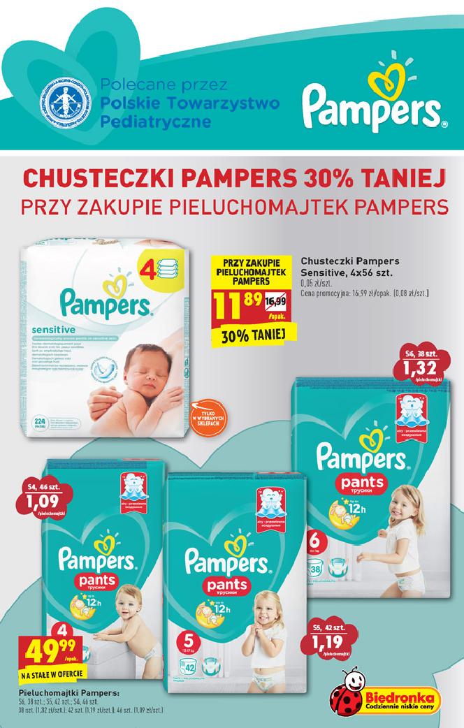 chusteczki pampers sensitive biedronka