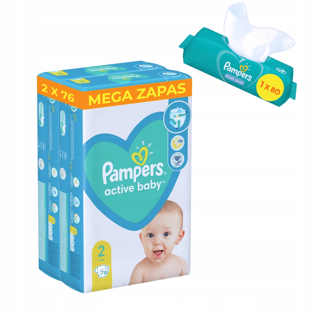 pampers active baby 2 80 sztuk