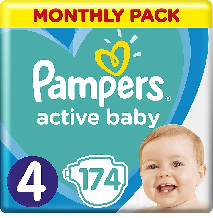 pampers active baby rozmiar 4 174 pieluszki 9-14 kg