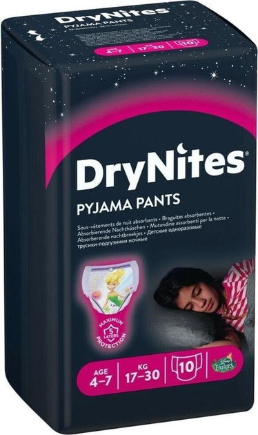 pieluchomajtki huggies drynites dziewczynki 4-7 lat