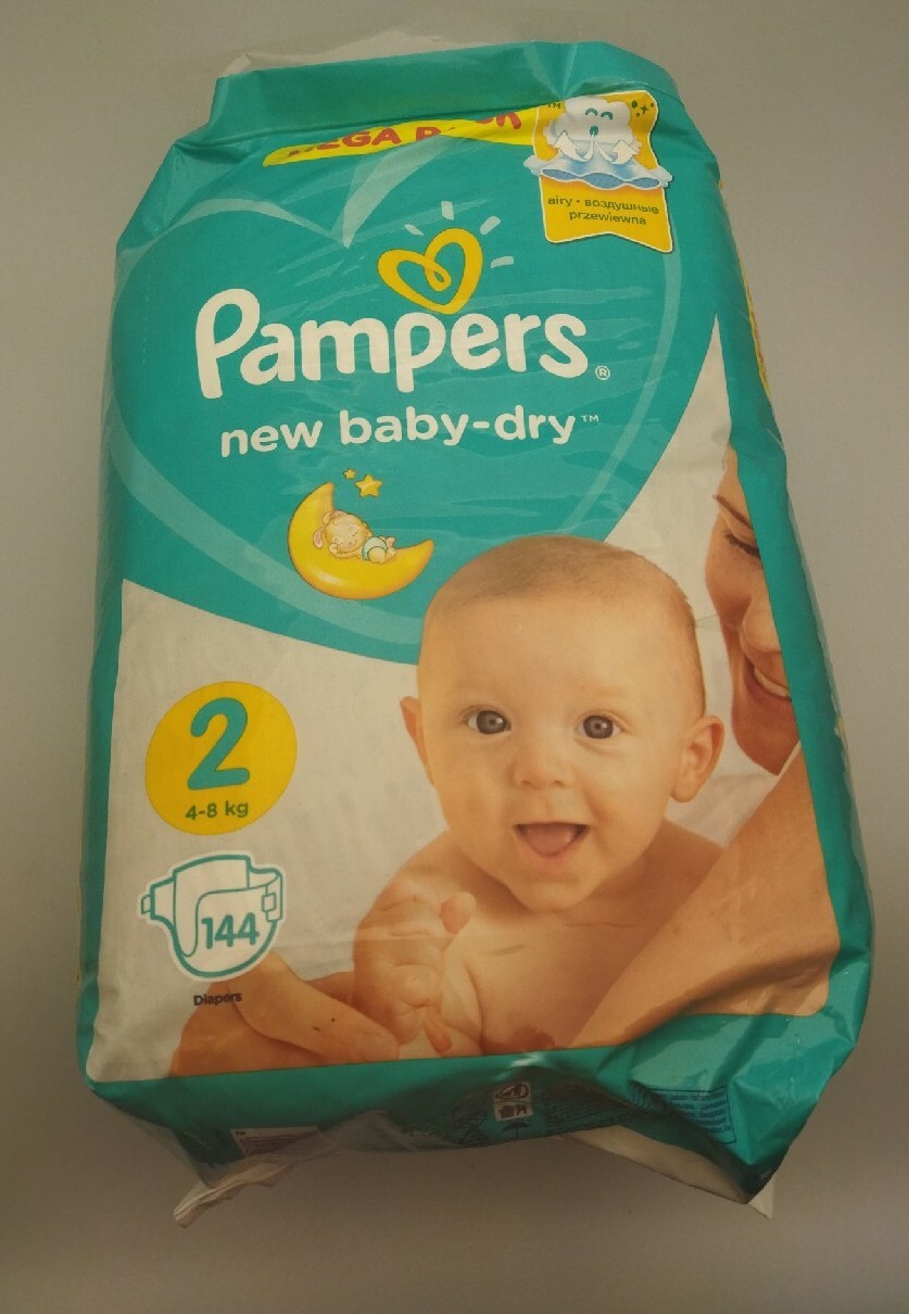 pampers new baby dry 144 sztuki