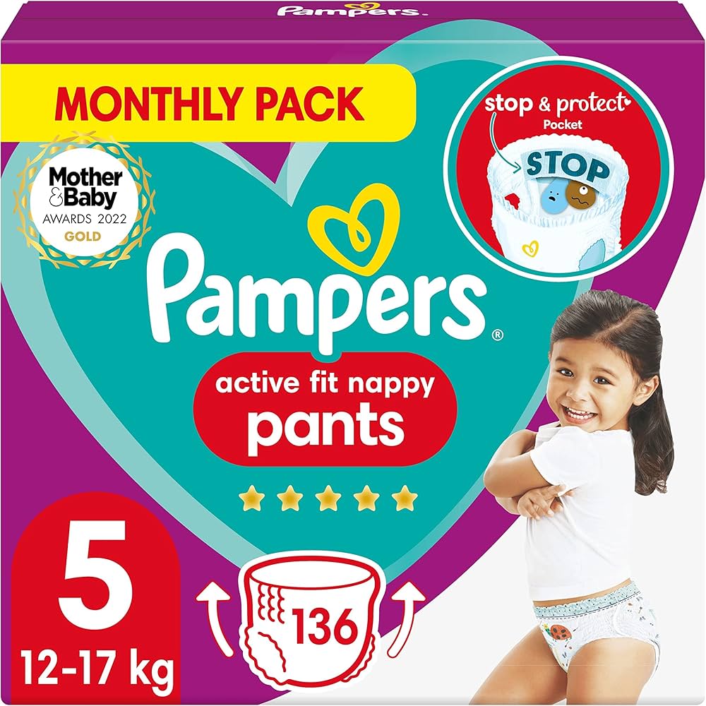 monthly saving pack pampers size 5