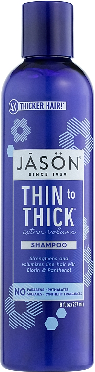 szampon zwiększający objętość włosów thin to thick jason opinie