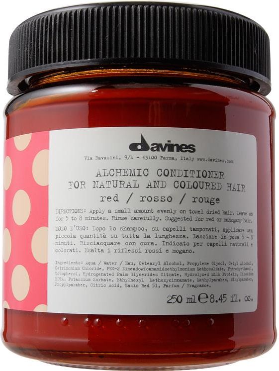 davines alchemic copper odżywka do włosów czerwonych red