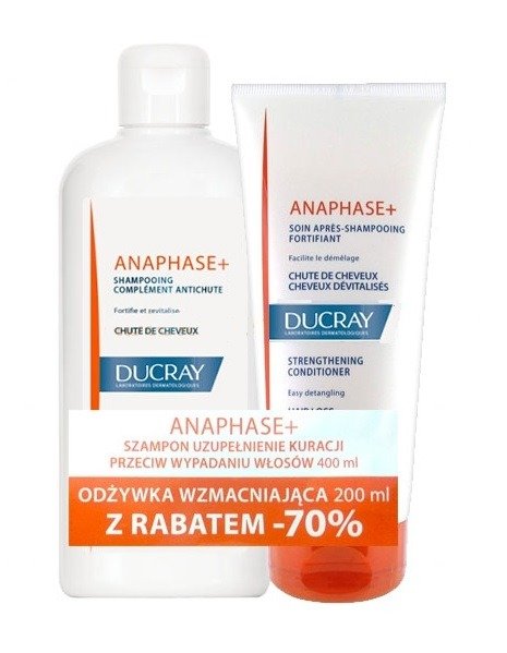 ducray anaphase+ szampon przeciw wypadaniu włosów 400ml odżywka 200ml