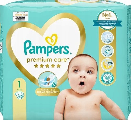 pampers premium care 1 newborn 22 sztuki cena