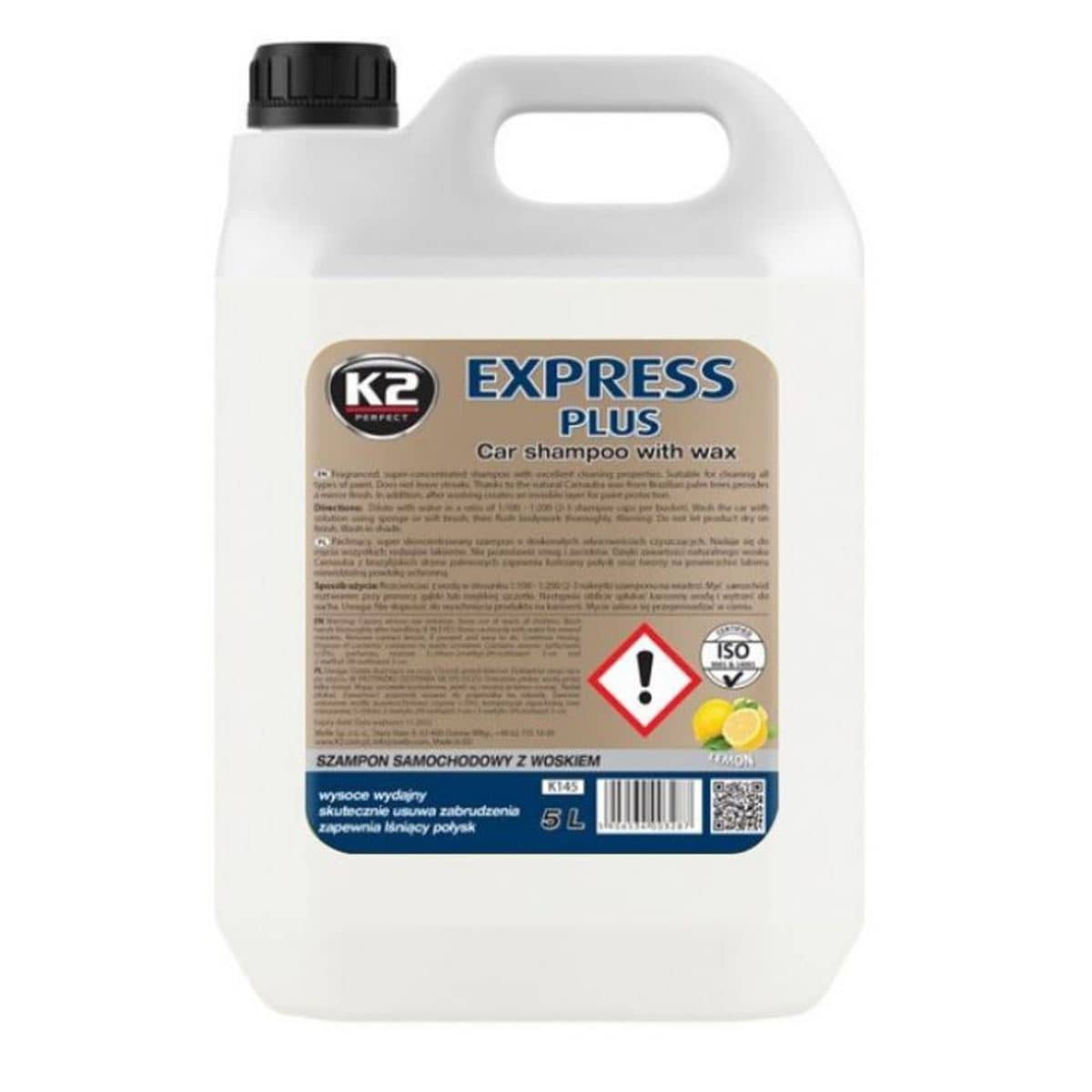 k2 express plus szampon samochodowy z woskiem 5l