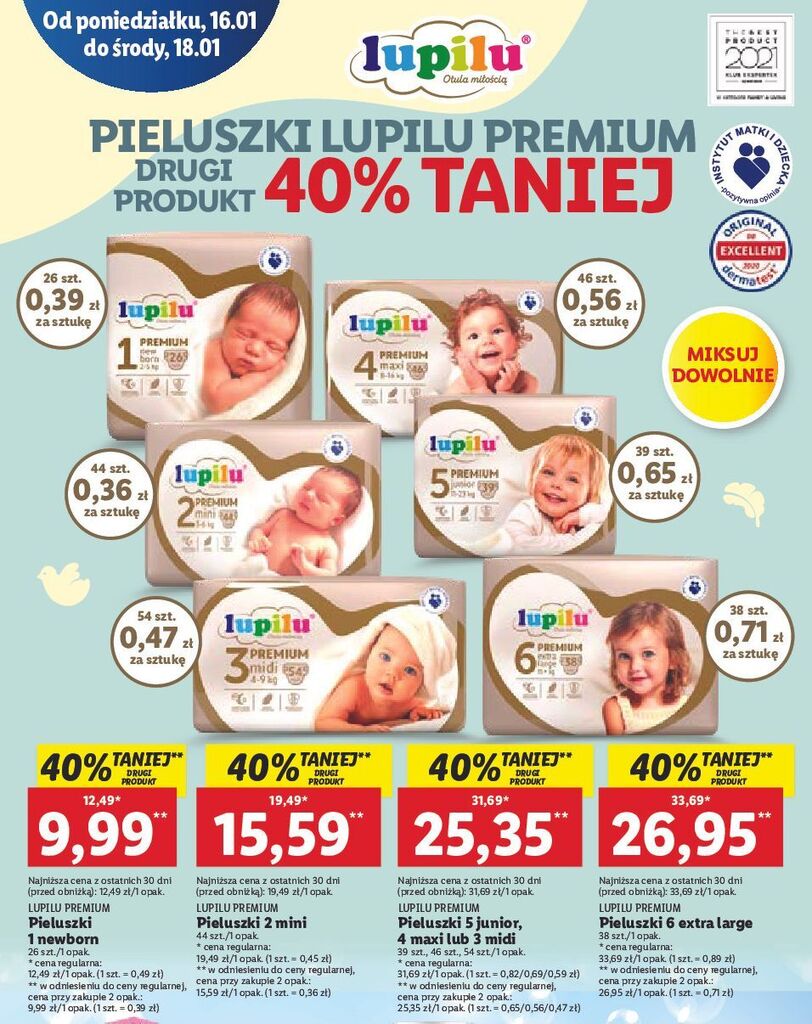 lidl pieluchy 3 cena