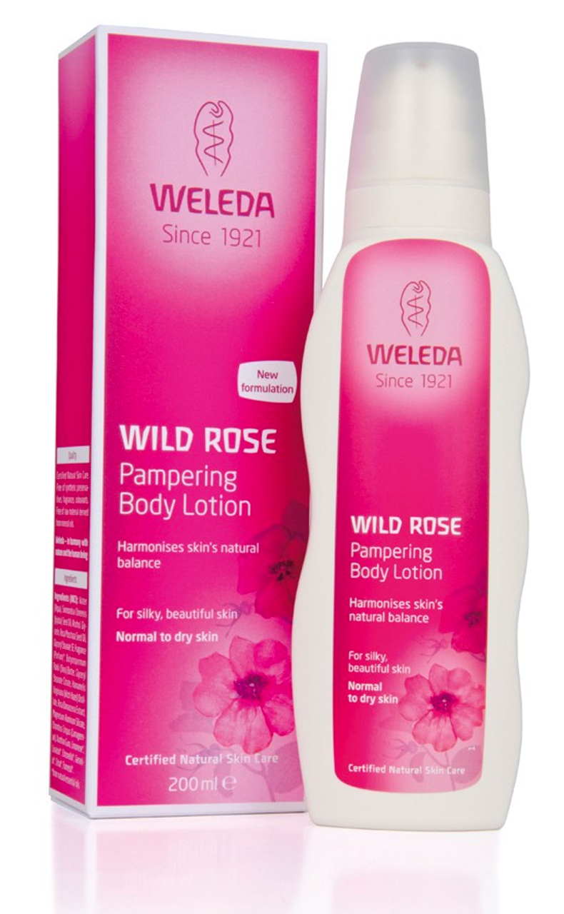 weleda pampering body lotion wild rose