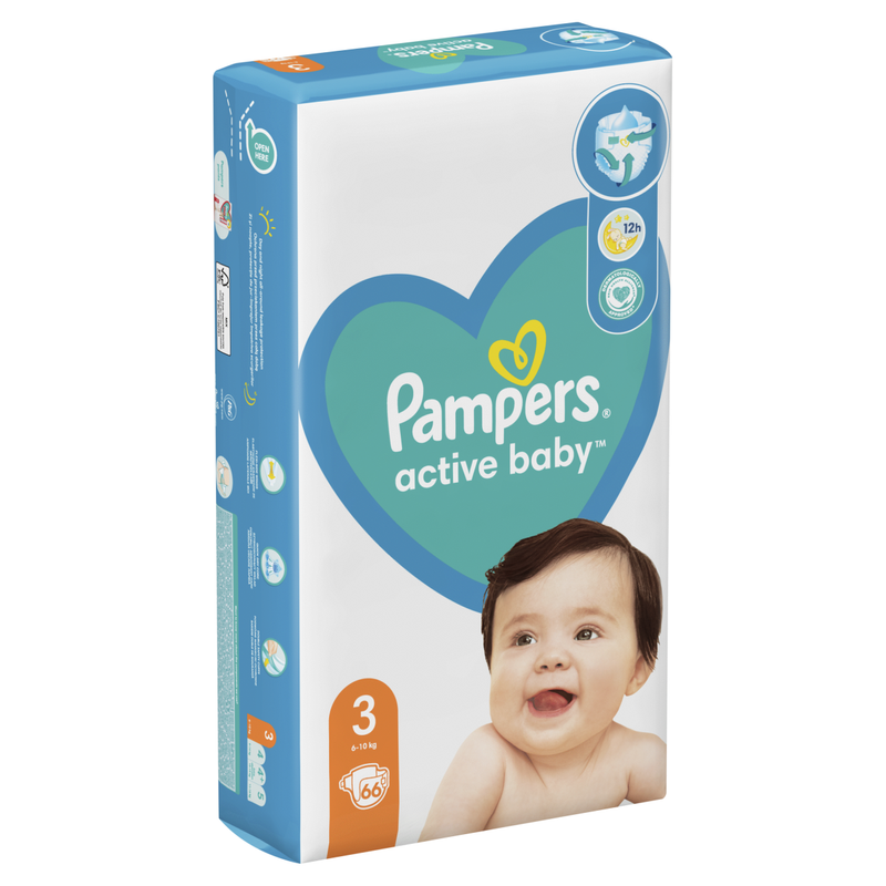 pampers pieluchy active baby 6 extra duże 66 szt