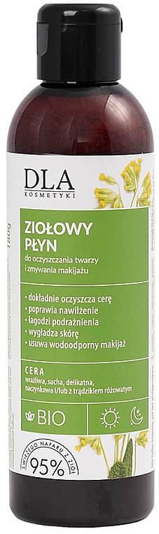 ziołowy płyn do mycia twarzy z kosmetyków dla