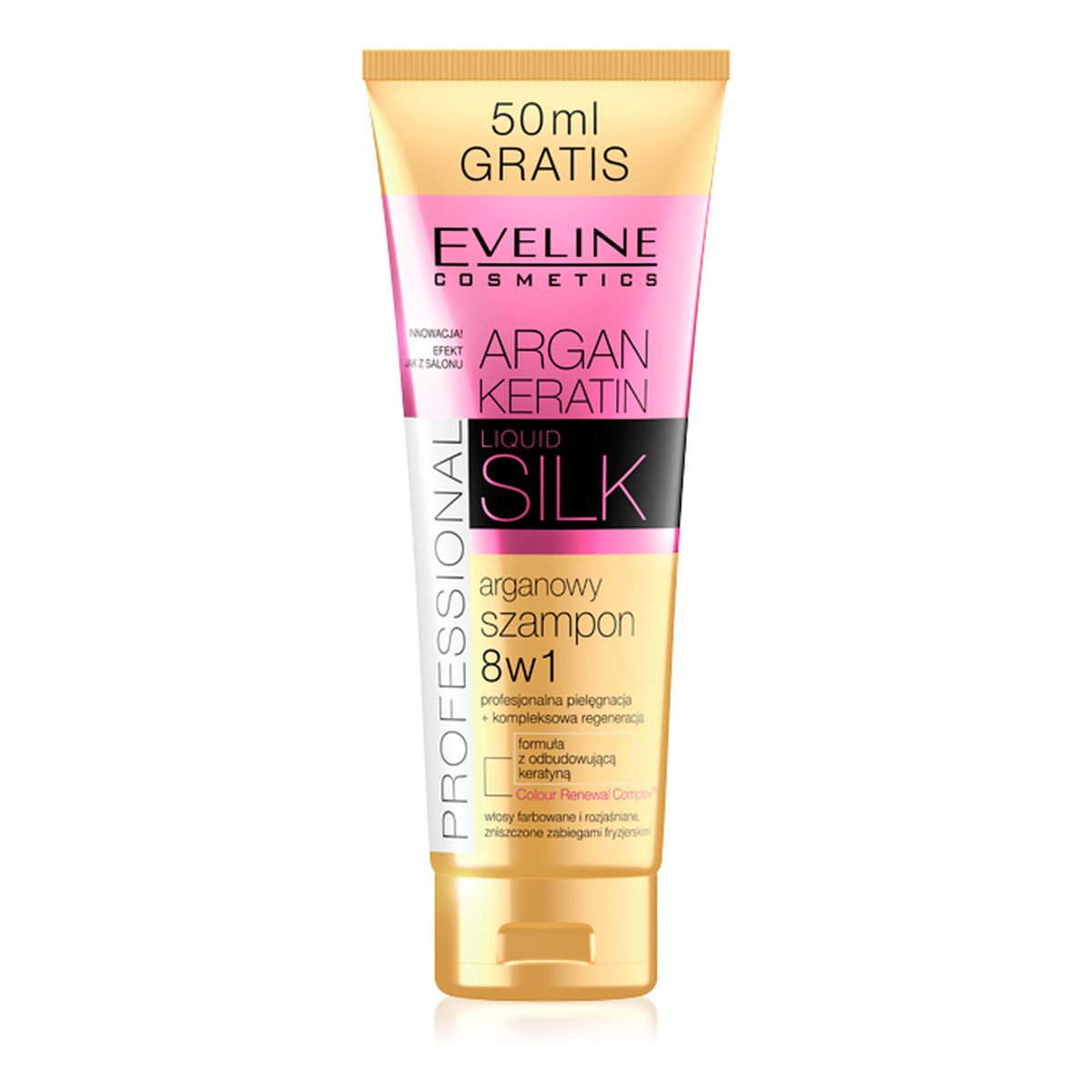 eveline argan keratin liquid silk szampon do włosów 8w1