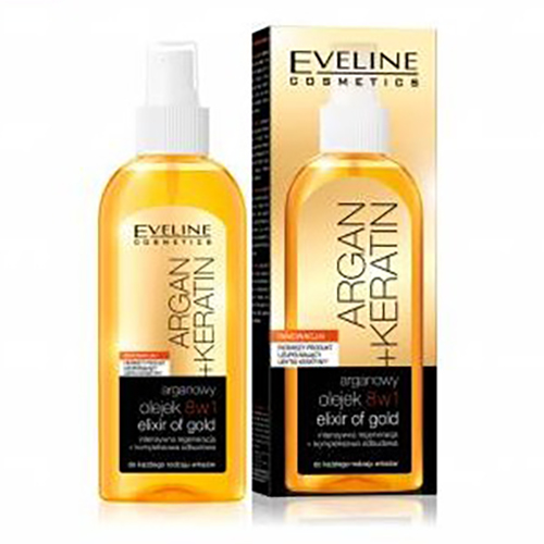 eveline argan keratin liquid&silk olejek do włosów odżywczy