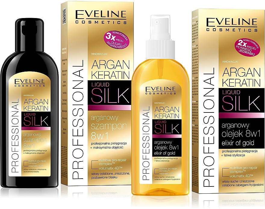 eveline cosmetics argan keratin olejek do włosów 8 w 1