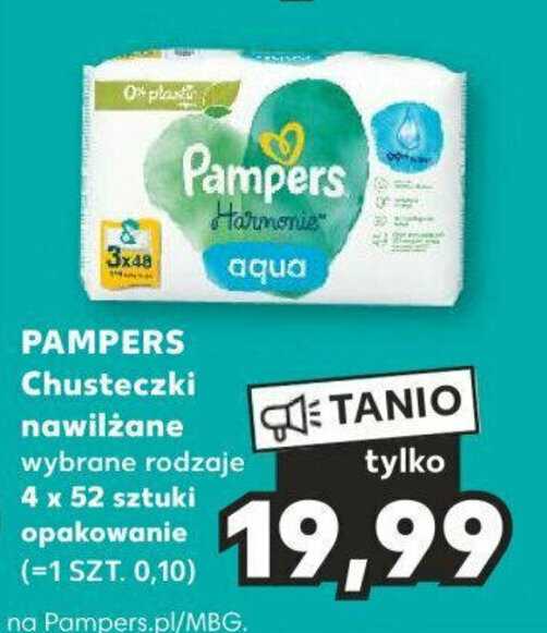 chusteczki pampers kaufland 3x48