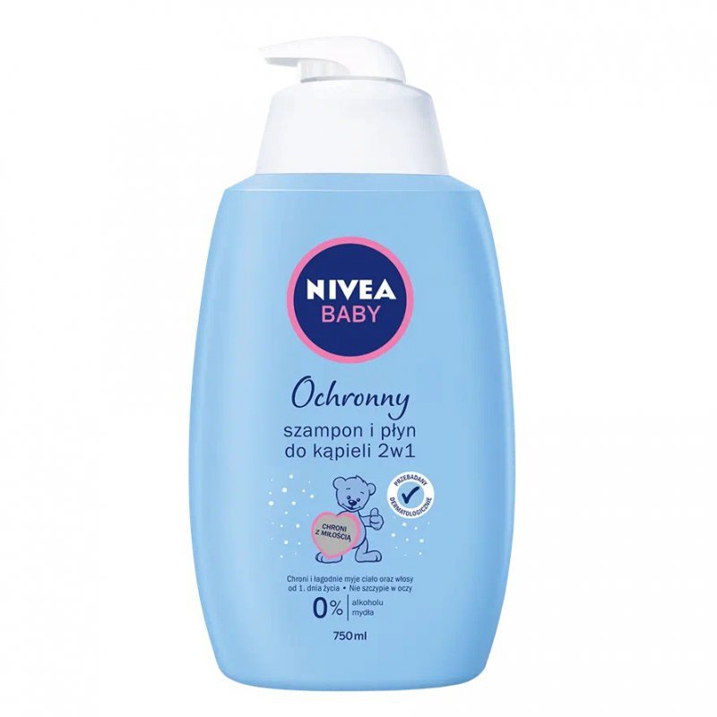 nivea baby 2w1 szampon i płyn do kąpieli 750l